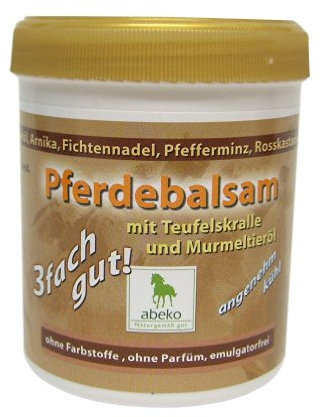 abeko con diseño de caballos Bálsamo a base de esta & aceite de Marmota 250 ml