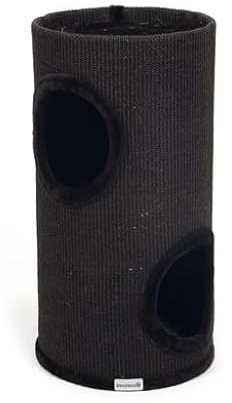 Kratztonne Katzentonne mit Höhle und Liegefläche 'Stina' schwarz 70 cm