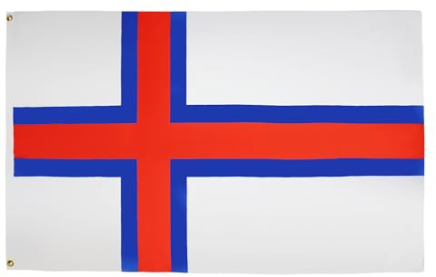 AZ FLAG - Drapeau Iles Féroé - 90x60 cm - Drapeau Féroïen 100% Polyester Avec Oeillets Métalliques Intégrés - Pavillon 50 g