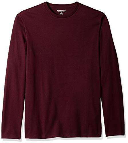 Amazon Essentials Men's Slim-Fit Long-Sleeve T-Shirt, Burgundy, M