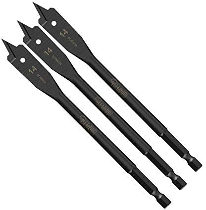 3 x SabreCut SCRIW14_3 14mm x 152mm forets à bois plats résistants aux chocs pour panneaux de particules de bois dur résineux