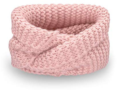 PaMaMi Kinderschal Winter Mädchen | Rosa | Alter 3-7 Jahre | Schal Kinder Mädchen in grober Strick-Optik 88 cm lang | Flauschig und sehr warm