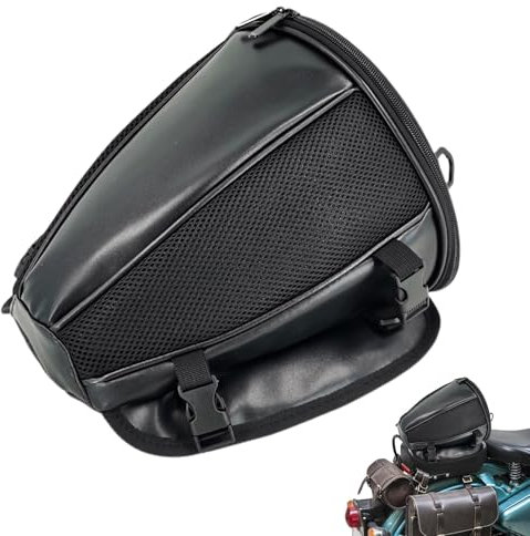 Honhoha Bolsa de Asiento Trasero para Motocicleta, Bolsa Trasera para Motocicleta Impermeable - Bolso Bandolera Gran Capacidad Moto,Bolsas multifuncionales para Equipaje de Asiento para la mayoría de