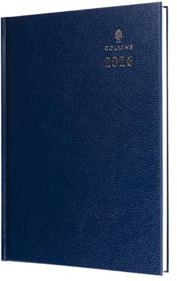 Collins - Desk - 2026 12 Month Calendar Year Planner, Week-To-View Diary, A5 Hard Cover - Blue (35.60-26)