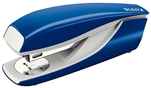Leitz Agrafeuse de Bureau, Capacité 30 Feuilles, Bleu, Boîtier Métallique Ergonomique, Agrafes Incluses, Gamme NeXXt, 55026035