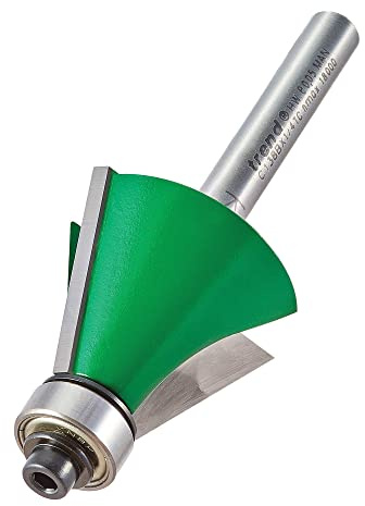 Trend CraftPro Fresa per smussare, gambo 1/4 pollice, diametro di taglio 30,9 mm e scanalatura a V 67,5 gradi, metallo duro (TCT), C138BX1/4TC