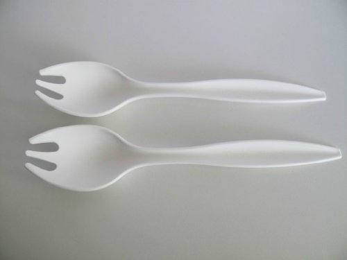 TUPPERWARE Allegra Salatbesteck weiß Salatgeber Salat Besteck Vorlegebesteck 8699