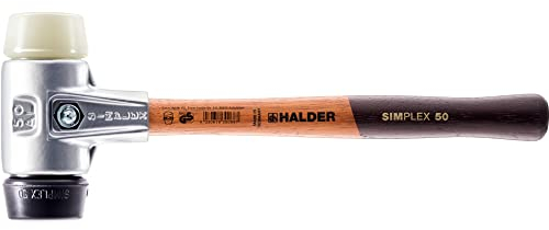 Simplex Schonhammer, Gummikomposition / Nylon; mit Aluminiumgehäuse und hochwertigem Holzstiel | D=60 mm | 3128.060