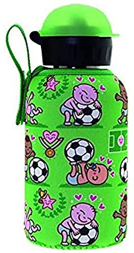Laken Unisex Jugend Pichichi Thermos in Acciaio Inox 0,35 L con Chiusura a Scatto e Cover in Neoprene Bottiglia in Acciaio Inox Jr. 0,35 l, Colore: Verde, 0,35 l