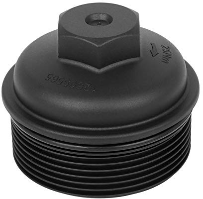 X AUTOHAUX Black Oil Filter Cap Cover 12605565 Replacement for Buick for Chevrolet for GMC