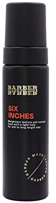Six Inches | Weightless Texture Foam | Medium Hold | Long Lasting | Easy To Wash Out | 200g