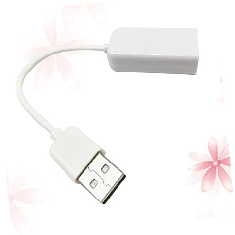 Housoutil Usb 2.0 Sound Card Adapter 7.1 Channel with Cable for Notebook and Laptop Plug and Play White