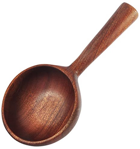 Cabilock Manguera de madera SCOPEP de arroz agua cucharón exterior cuchara de baño cucharada mangos cazo de sauna Coffee