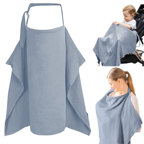 Couverture d'allaitement pour les déplacements, housse d'allaitement en mousseline, pour bébé et mère, écharpe d'allaitement pour les déplacements, housse d'allaitement pour bébé, tablier
