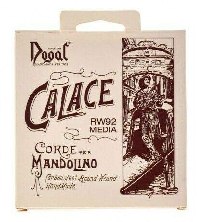 Dogal® RW92 MEDIA - MANDOLIN SET CALACE - CARBONSTEEL Strings for Mandolin - Carbon Steel Wound - Loop End - 8 Strings