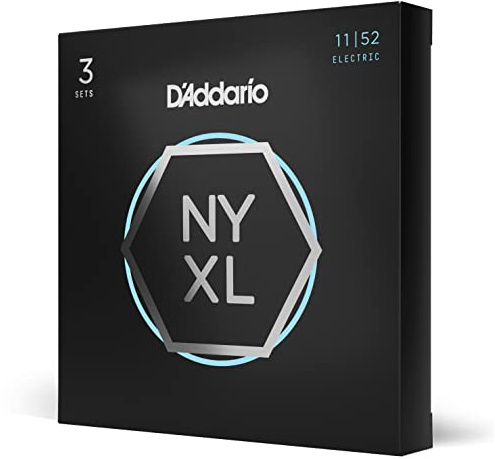 D'Addario NYXL1152-3P Electric Guitar Strings, 11-52, 3 Sets | NYXL electric guitar strings deliver enhanced tuning stability, greater strength, dynamic range, and bright tone.