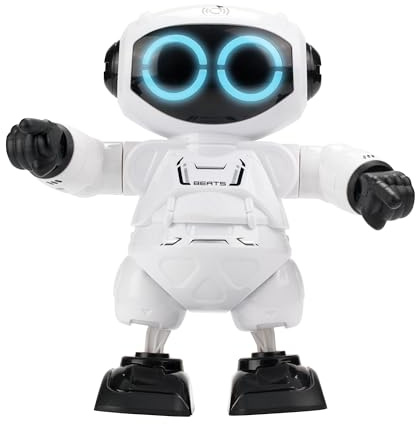 YCOO - Robot Bailarín con Efectos Sonoros y Luminosos - Toca Su Cabeza y Empieza a Bailar - Robot Juguete Niño - 18,5 cm - A Partir de 3 años (88587)