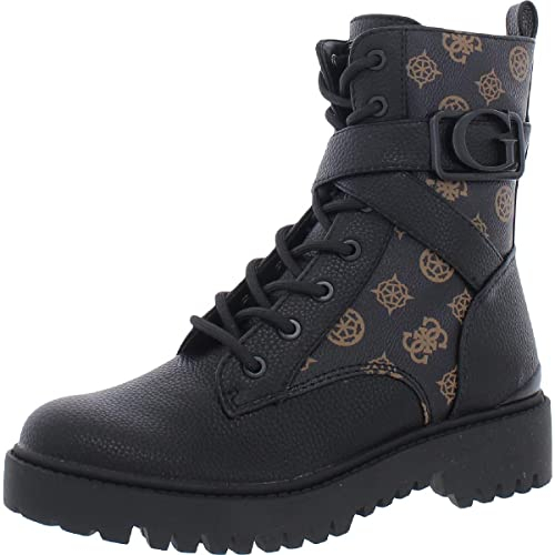 GUESS Damen Orana Springerstiefel, schwarz/braun, 38.5 EU