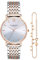VICTORIA HYDE Damen Uhren Gold Analog Quarz Damenuhr Edelstahl Wasserdicht Armbanduhr Set mit Armreif (Roségold)