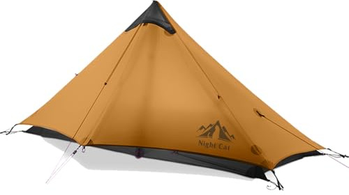 Night Cat Ultraleichtes Zelt, 1 Person, für professionelle Backpacker, Wanderer, 0,9 kg, Lanshan Backpacking Bivvy Bodenzelt, Schwerregen, wasserdicht, Trekkingstock nicht im Lieferumfang enthalten