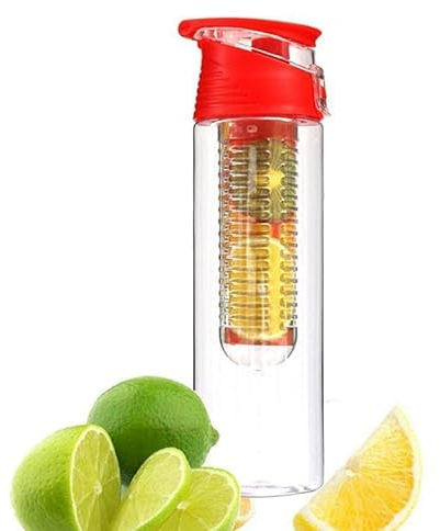 True Face Water Bottle 700ml Adults/Kids Water Bottle with Filter, Fruit infuser water bottle Tritan Plastic Drinks Bottle For Gym Fitness, Bike Cycling, Runing, Hiking | Non-Toxic Leakproof BPA-Free