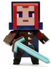 Jada Toys – Minecraft-figur i metall, våg 2, popkultur samlarfigur, slumpmässigt urval av: Hero, Villager, Piglin Grunter, Piglin rund, för spelare och samlare från 8 år, 6,5 cm vardera