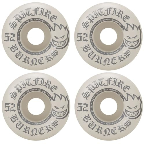Spitfire Skateboard Wheels Burners 52 mm 99A White/Silver