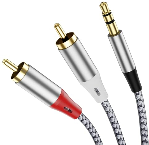 Câble 3,5mm vers 2rca, 3,5 mm vers deux câbles audio RCA pour téléviseurs, ordinateurs, téléphones cellulaires, lecteurs MP3, Haut - parleurs, autoradios, tablettes, amplificateurs, Haut - parleurs.