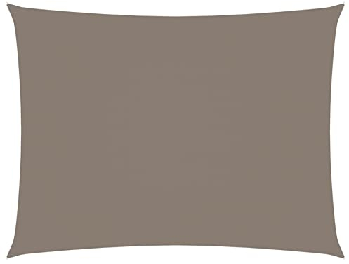 ShCuShan Sonnensegel Oxford-Gewebe Sonnensegel Balkon Sonnensegel FüR AußEnbereich Rechteckig 5x7 m Taupe