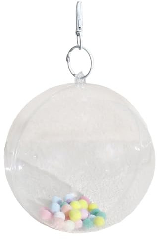 Generisch Durchsichtige Puppentasche, durchsichtige Figuren-Präsentationstasche, Runde Plüschpuppen-Schutztasche, Staubdichter Sammlerkoffer zum Präsentieren von 14-cm-Puppenfiguren, Tragetasche