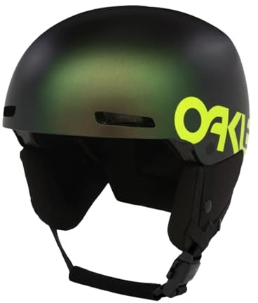 Oakley MOD1 PRO MIPS Silver/Green Colorshift FP Medium Ski Snowboarding Helmet for Men for Women + Bundle Collapsible Water Bottle with Carabiner