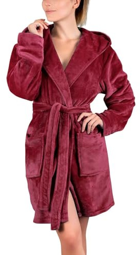 Générique Robe de Chambre Polaire Femme Peignoir Personnalisé Chaud Coton Chemise de Nuit Manches Longues Hiver Épais Loisirs Pyjama Maison Sexy Chic