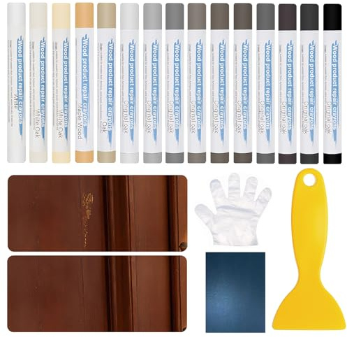 15 Colori Kit Riparazione Legno Kit Riparazione Parquet Parquet Ripara Graffi Penna Correzione Mobili – Con Utensili Adatto Per Mobili E Pavimenti In Legno