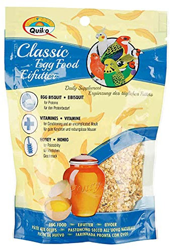 Quiko Klassiskt äggfoder 10 x 125 g – kraft- och uppfödningsfoder för alla prydnadsfågelarter