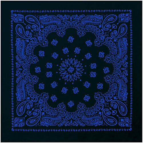 Rothco 22 Trainmen Bandana, Black/Blue