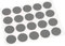 Adsamm® / 20 x Abdeckkappen / Dunkelgrau / Ø 13 mm / rund / 0,45 mm dünne selbstklebende Möbelpflaster