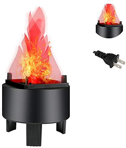 Globalstore - Luz LED 3D con efecto de llamas falsas de fuego de 110 V, lámpara de mesa de llama parpadeante artificial, decoración de fiesta de Navidad, suministros de vacaciones para bar, escenario