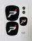 Logo Compatibile Grande Punto Anteriore, Posteriore + Volante + 2 Stemmi per Portachiavi. per Cofano e Baule. Adesivi resinati, Effetto 3D. Fregi Colore: Nero-Bianco