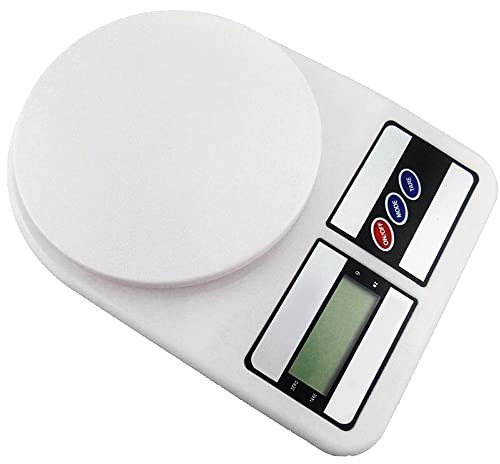 LeoFla Bilancia Digitale da Cucina Elettronica LCD Tasto Tara Casa Pesa da 1 Gr A 7 kg, Variabile, Media