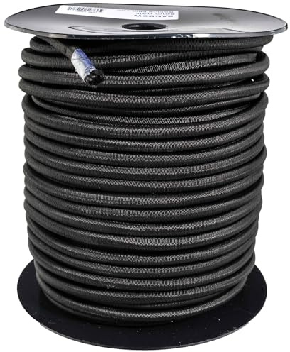 WERKA PRO Fibbia Elastica Nera Varie Lunghezze 10 mm x 40 Metri su Bobina