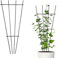 2PCS Plant Support Stakes Metal Trellis For Potted Climbing Plants, Plant Support Frame For Garden Flowers Vine Ivy Tomato Peony Monstera Hydrangeas Roses Vegetables