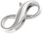 MY-BEAD großer Kettenverschluss Infinity 925 Sterling Silber Doppelkarabiner 14mm Halskette Collier Armband DIY