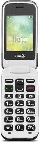 Doro2424 Dual SIM Unlocked Basic Mobile Phone for Seniors with Large Colour Display, Big Buttons and Emergency Button (Black) UK and Irish Version