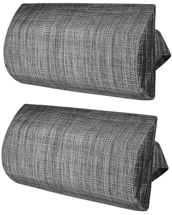 2 Pièces Coussin Repose Tete, Coussin Oreiller De Appuie Tête Fauteuil Salon, Oreiller De Chaise Longue, Appuie Tête Bain De Soleil Avec Bande Élastique, Pour Chaises Pliantes D'extérieur, 37x17cm