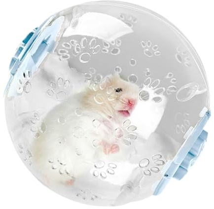 Hamster löparboll – 7,09 tum transparent spinnhjul | Tyst PP-övningsboll | burtillbehör | löpleksak för, flickor, barn, vuxna, vänner, familj