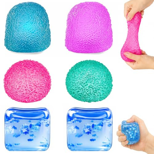 Squishy Fidget Toys, 6 Pcs Stress Balls for Adults, Squeeze Sensory Toys