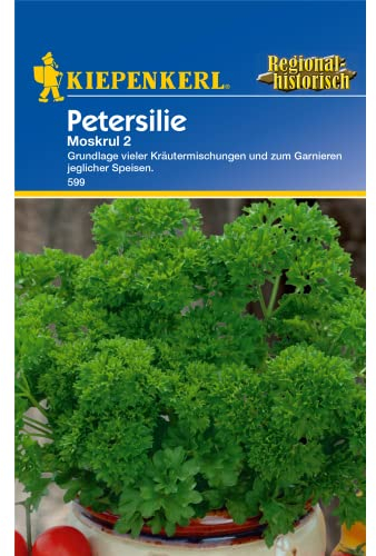 Kiepenkerl Petersiliensamen Moskrul 2 599 - Kräutersamen, Samen Gemüse, schnell wachsende Pflanzen, ideal für Kräutermischungen, Saatgut für 500 Pflanzen, Wuchshöhe 20-30 cm