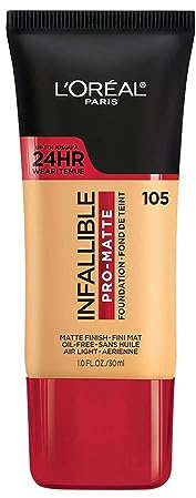 L'Oreal Paris Cosmetics Infallible Pro-Matte Foundation Makeup - Natural Beige