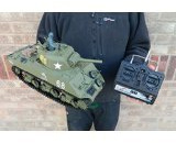 Heng Long Radio Remote Control RC M4A3 Sherman Tank 1:16th Scale Ready to Run!