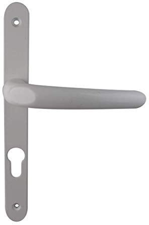 Quincadeco Poignée porte fenêtre Plaque étroite Saillie réduite blanche